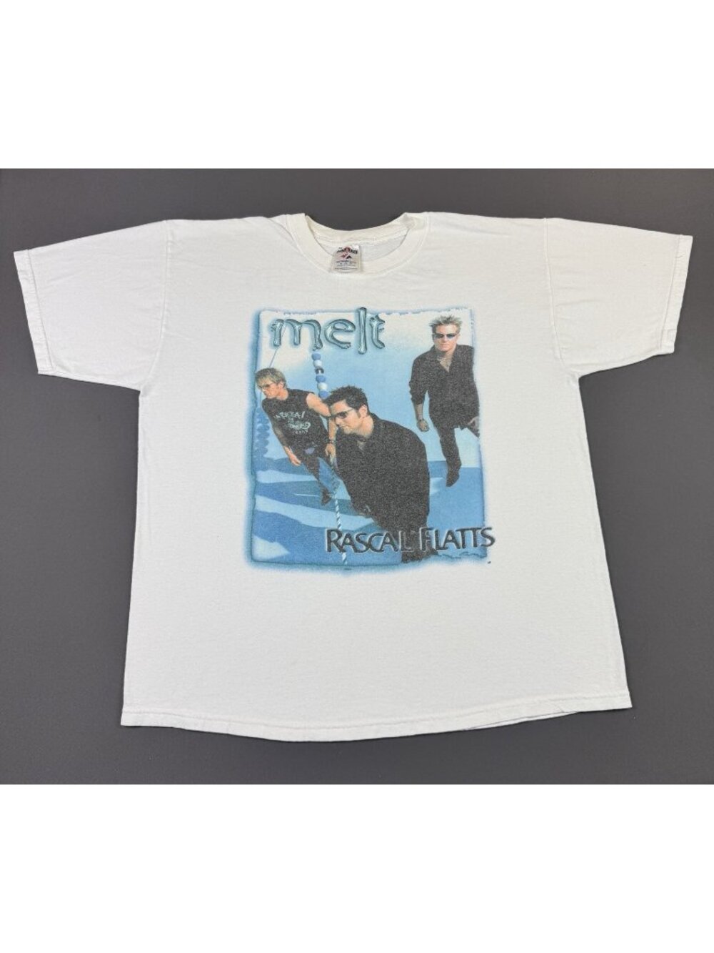 Vintage Y2K Rascal Flatts Melt Music Band Tee Concert Promo Tour XL Rare